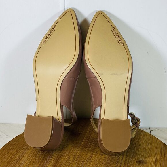 Isaac Mizrahi Women's Becca Pink Patent Leather Pumps With Ankle Strap Size 8.5M - Picture 6 of 6